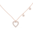 Heart Accents Inspired Lab Grown Pendant Necklace - View 4