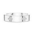 Round Cut Lab Grown Diamond Men's Four Leaf Clover Wedding Band - View 12