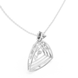 Open Triangle Floral Moissanite Diamond Pendant Necklace - View 9