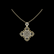 Round Diamond Floral Geometric Moissanite Diamond Necklace