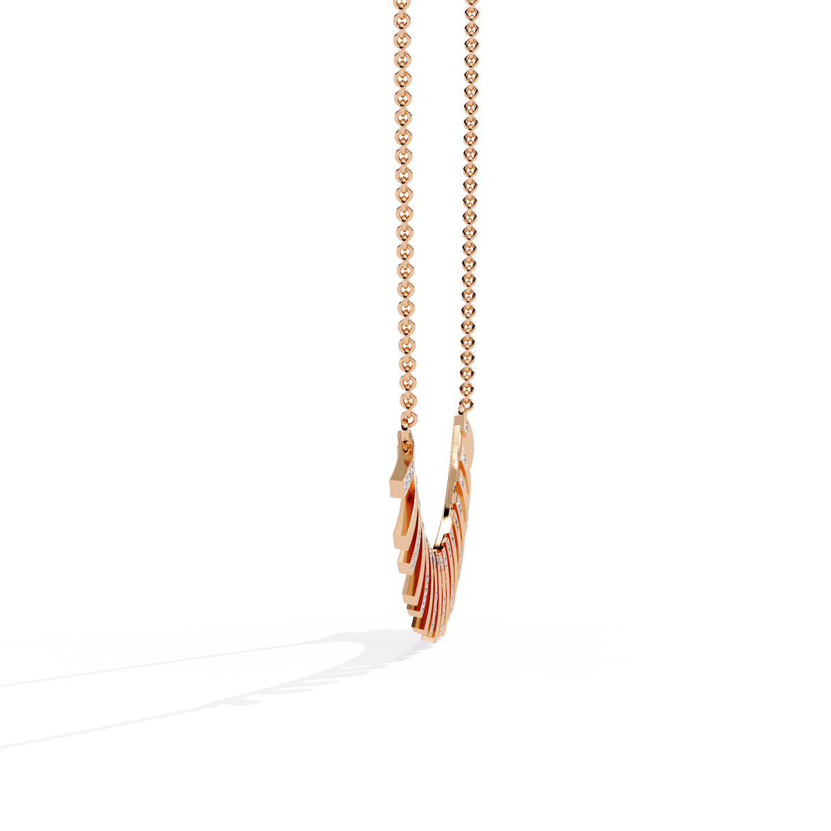 Geometric Moissanite Diamond Fringe Statement Necklace - View 6