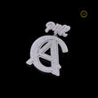 Luxury Custom Initial Lab Grown Diamond Pendant with Crown High Shine Hip Hop Look - View 2