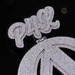 Luxury Custom Initial Lab Grown Diamond Pendant with Crown High Shine Hip Hop Look - View 4