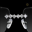 Luxury Diamond Rimless Sunglasses with Custom VVS Setting - View 3