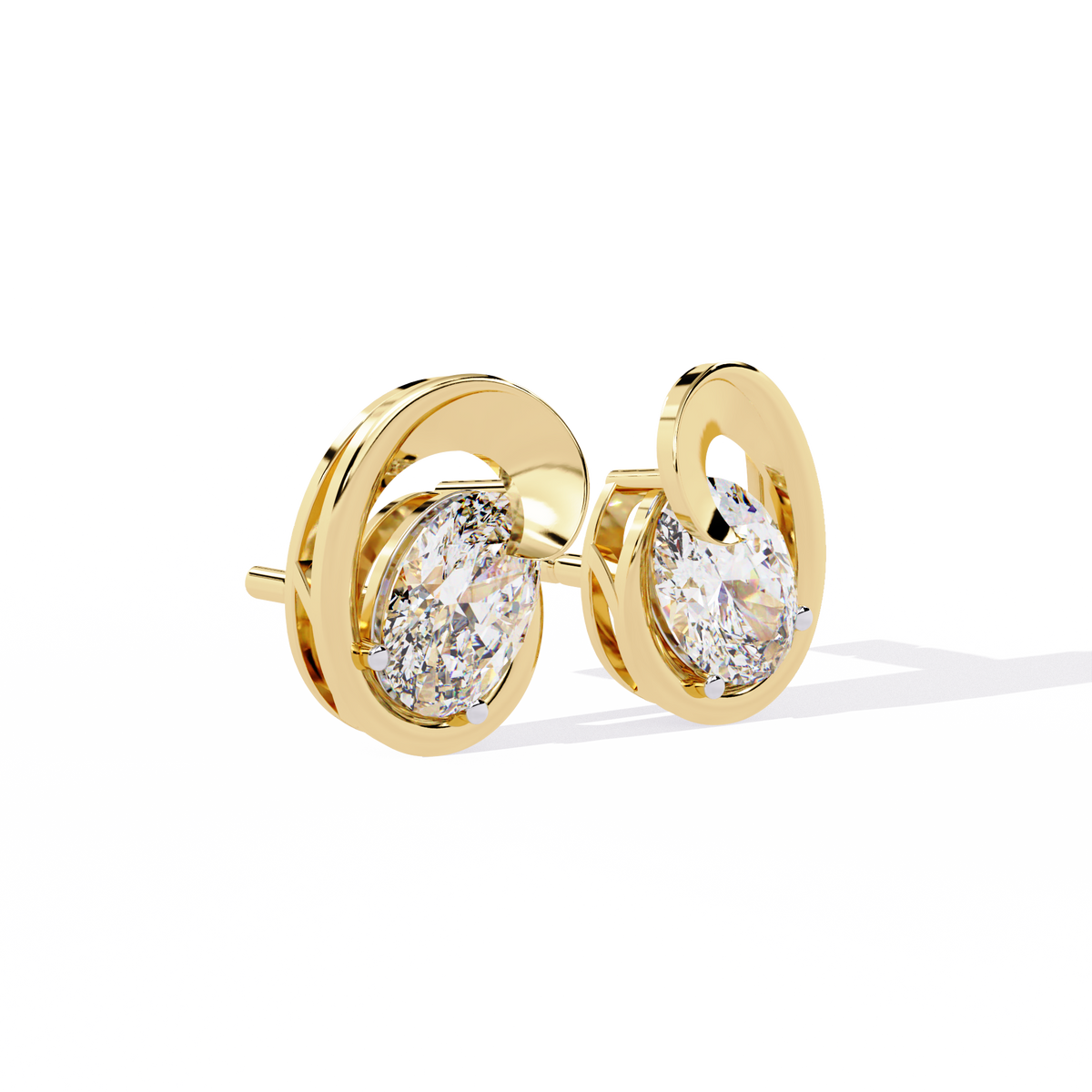 Stunning Oval Cut Moissanite Diamond Stud Earrings for Every Occasion - View 4