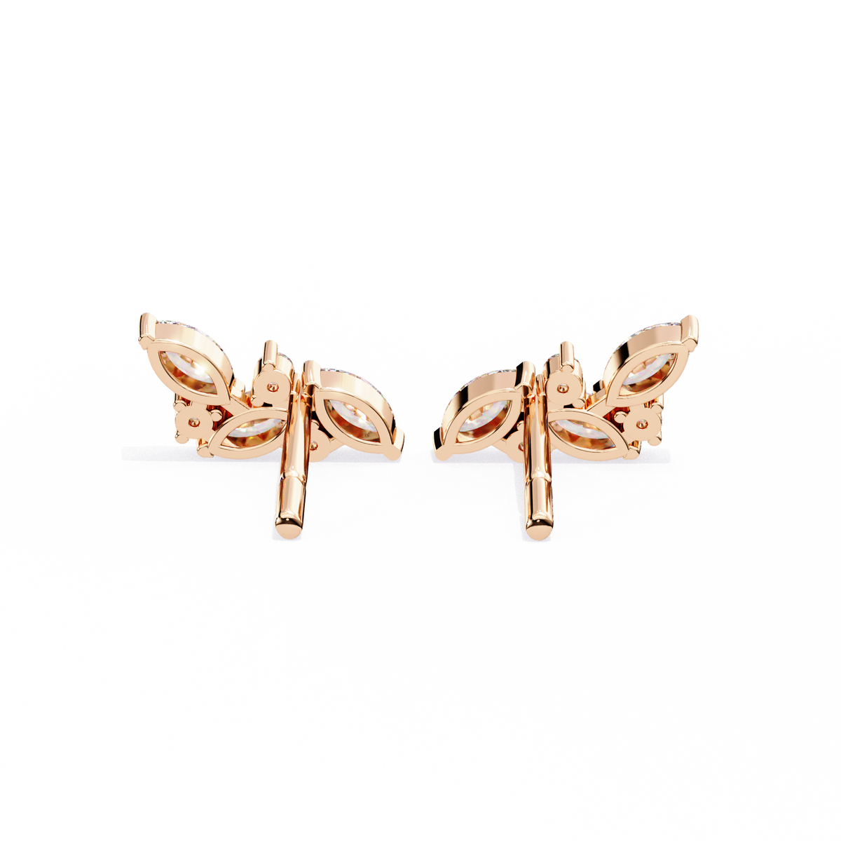 Luxury Finest Lab Created Diamond Marquise Leaf Climber Earring for Birthday Gift - View 6