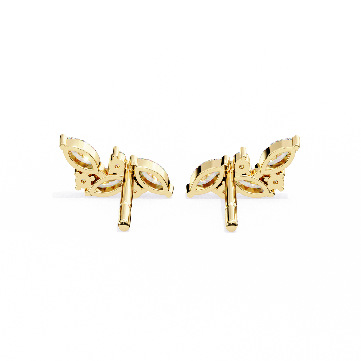 Luxury Finest Lab Created Diamond Marquise Leaf Climber Earring for Birthday Gift - View 7