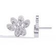 Charming Paw Shaped Earrings with Brilliant Round Moissanite Diamonds Detailing - View 6