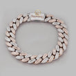 Luxury Lab Grown Diamond Cuban Chain Custom Name Lock in Rose Gold by Ivevar - View 2