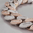 Luxury Lab Grown Diamond Cuban Chain Custom Name Lock in Rose Gold by Ivevar - View 3