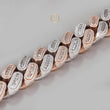 Luxury Lab Grown Diamond Cuban Chain Custom Name Lock in Rose Gold by Ivevar - View 4