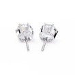 Luxury Lab Grown Diamond Round Cut Solitaire Stud Earrings with Classic Six Prong Setting - View 10