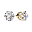 Luxury Lab Grown Diamond Round Cut Solitaire Stud Earrings with Classic Six Prong Setting - View 5