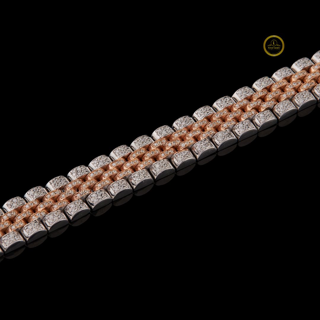 Luxury Moissanite Diamond Unisex Stylish Friendly Diamond Bracelet by Ivevar - View 3