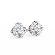 Luxury Radiant Round Cut Lab Diamond Solitaire Stud Earrings in Elegant Prong Setting - View 6
