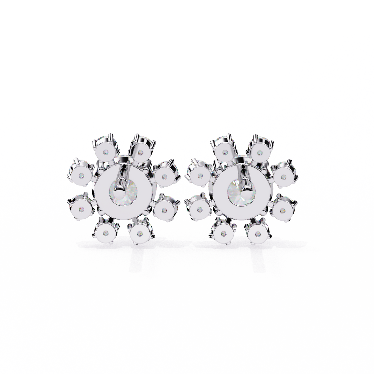 Luxury Round Lab Created Diamond Unmatched Brilliance & Craftsmanship Earring in Round Cut - View 6