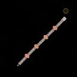 Luxury Two Tone Lab Grown Diamond Cuban Bracelet with Clover Accents Hip Hop Jewelry - View 2
