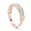 Baguette Cut Moissanite Diamond Half Eternity Wedding Band - View 6