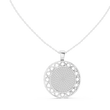 Circular Medallion Pendant with Cluster Round Lab Grown Diamond - View 3