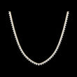 Round Cut Lab Grown Diamond V Shape Tennis Necklace