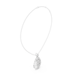 Teardrop Shape Leaf Inspired Round Moissanite Pendant - View 12