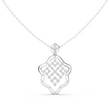 Openwork Quatrefoil Lab Grown Diamond Pattern Necklace - View 3