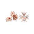 Starburst Sunburst Spoke Round Moissanite Diamond Geometric Cluster Stud Earring - View 8