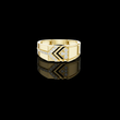 Round Cut Lab Grown Diamond Men's Geometric Angular Cutout Statement Band