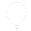 Minimalist Emerald and Round Moissanite Diamond Connector Charm Pendant - View 12