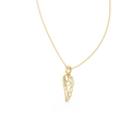 Abstract Spiritual Silhouette Charm Pendant with Round Lab Grown Diamond - View 10