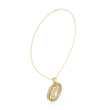 Inspirational Earth Motif Statement Charm Featuring Round Moissanite Diamond - View 10
