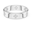 Round Cut Moissanite Diamond Men's Four Leaf Clover Wedding Band - View 3