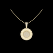 Circular Maze Motif Statement Charm Pendant Round Moissanite Diamond