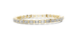Emerald Cut Lab Diamond Octagonal Link Tennis Bracelet - View 4