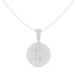 Men's Fully Iced Out Dollar Symbol Circle Charm Pendant with Lab Grown Diamond - View 3