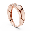 Round Cut Moissanite Diamond Men's Equestrian Openwork Link Wedding Band - View 8