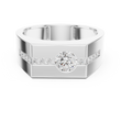 Round Cut Lab Grown Diamond Men's Bezel Center Octagon Signet Ring - View 3