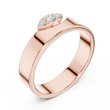 Round Cut Lab Grown Diamond Men's Unique Geometric Anniversary Ring - View 6