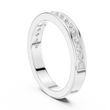 Modern Round Lab Diamond Channel Set Wedding Band - View 12