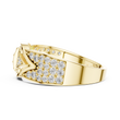 Round Cut Moissanite Diamond Men's Geometric Arrowhead Statement Band - View 10
