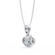 Circular Silhouette Charm Pendant Center Round Moissanite Diamond - View 7