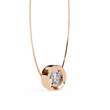 Round Moissanite Diamond Miracle Plate Bezel Set Circular Pendant - View 6