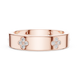 Round Cut Lab Grown Diamond Men's Four Leaf Clover Wedding Band - View 11