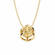 Symmetrical Eye Shape Layering Pendant with Round Lab Grown Diamond - View 8