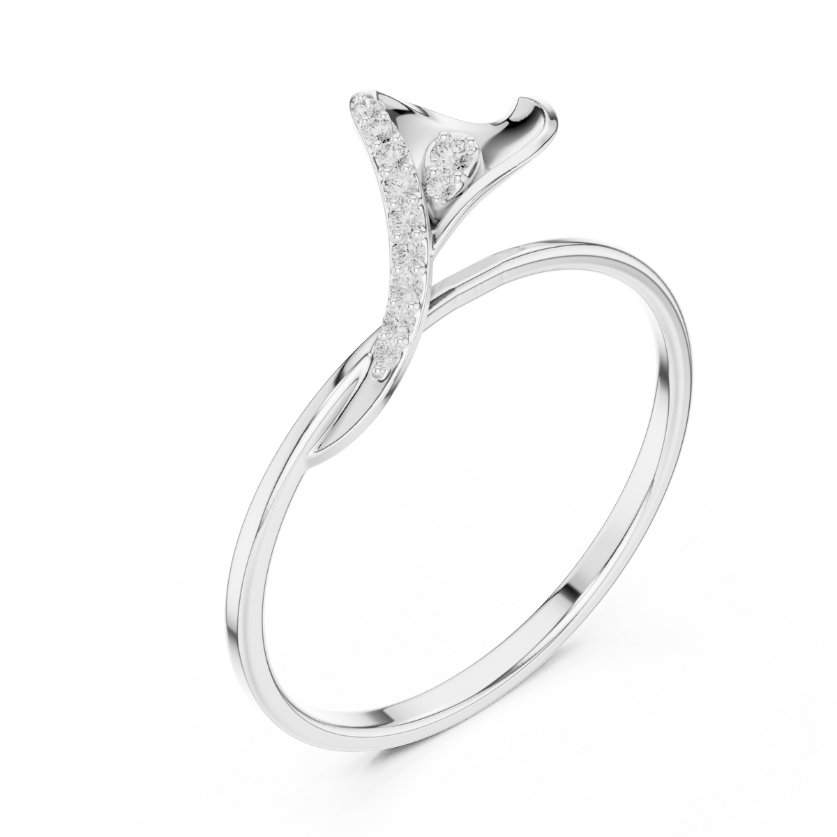 Nature Inspired Lab Grown Diamond Promise Ring For Women - View 4