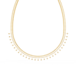 Lab Grown Diamond Fringe Tennis Necklace with Princess Shape Drops - View 8