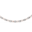 Oval Diamond Moissanite Tennis Necklace with Round Accents - View 4