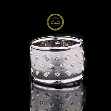 2.75 TCW Bold Moissanite Baguette & Round Diamond Bracelet Modern Iced Style by Ivevar Luxury