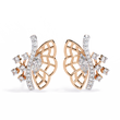 Butterfly Grace Moissanite Diamond Marquise Cut Stud Earrings with Round Side Stones - View 2