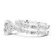 Cushion Cut Lab Diamond Women's Nature Inspired Solitaire Ring Set - View 6